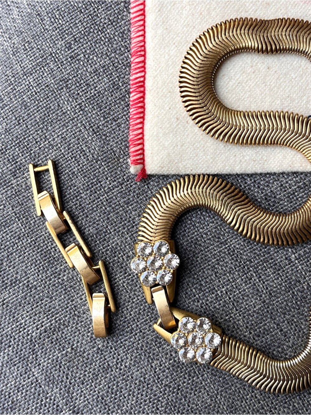 Clare Gold-Tone Snake Chain Collar Necklace - Picture 7 of 9